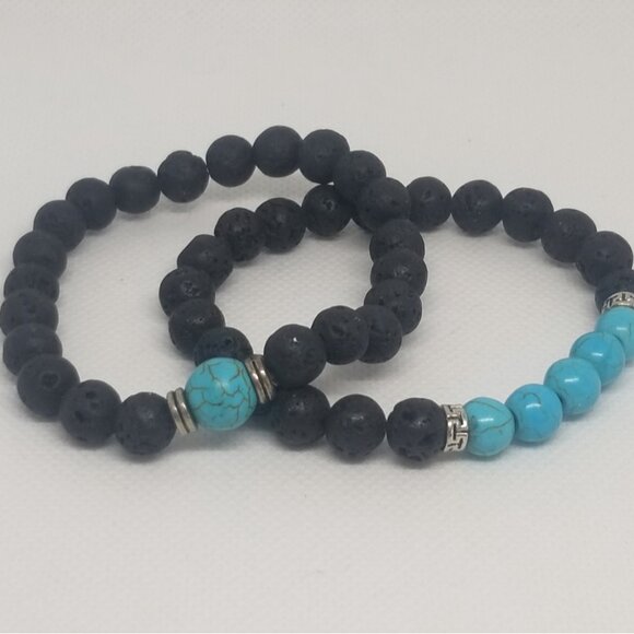 Natural Stone Turquoise or Lapis Lazul Bracelets - Picture 3 of 6